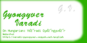 gyongyver varadi business card